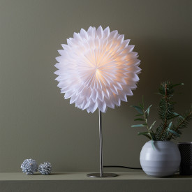 Markslöjd Solina julestjerne med lys, 35 cm, hvid