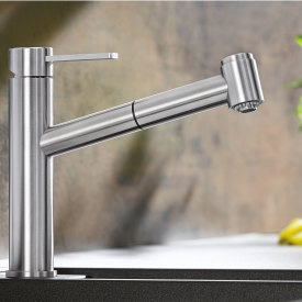 Blanco Ambis-S kjøkkenarmatur, uttrekkbar tut, stål