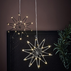 Markslöjd Gleam stjerne med lys, sort