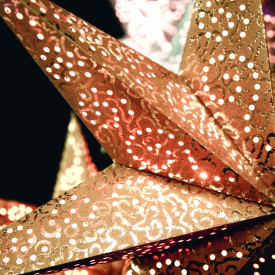 Star Trading Antique julestjerne med lys, 60 cm, gull