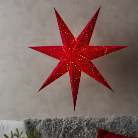 Star Trading Sensy julestjerne med lys, 100 cm, rød