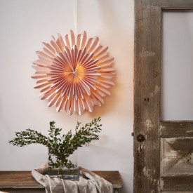 Star Trading Crystal julestjerne med lys, 50 cm, rosa