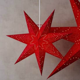 Star Trading Sensy julestjerne med lys, 51 cm, rød