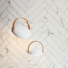 Halo Design D.C pendellampe, hvit, Ø26 cm