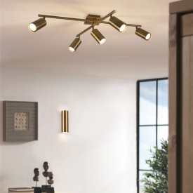 Trio Lighting Marley taklampe, messing