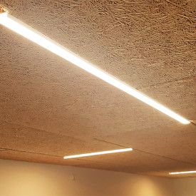 Green:ID CCT LED skinne, troldtekt, undercountersunk, 120 cm, 2700-4000K