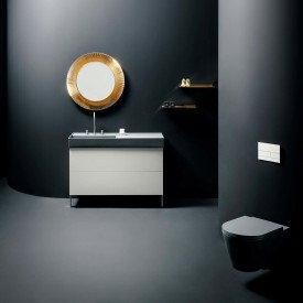 Kartell Laufen tvättställ, 120x46 cm, vänster, matt grå