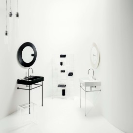 Kartell Laufen tvättställ, 60x46 cm, höger, svart