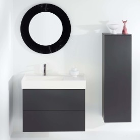 Kartell Laufen tvättställ, 90x46 cm, vänster, matt vit