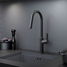 Gustavsberg Epic køkkenarmatur, udtrækstud, mat sort