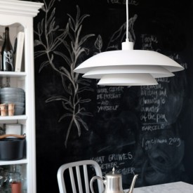 Dyberg Larsen DL45 pendellampe, hvit