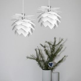 Dyberg Larsen PineApple pendellampe, hvit, Ø45 cm