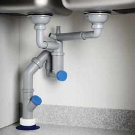 Jafo DB flex diskbänksvattenlås, 1 1/2", grå