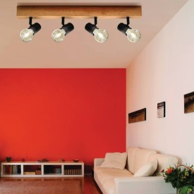 Eglo Townshend 3 taklampe, 4 pærer, svart