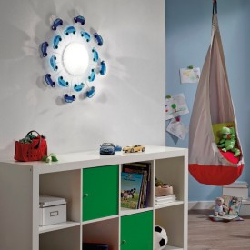Eglo Viki 1 Barnelampe med biler, Plafond, Blå