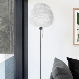 Umage Eos Evia lampeskjerm med fjær, hvit, Ø55 cm