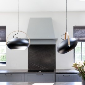 Halo Design D.C pendellampe, sort, Ø40 cm