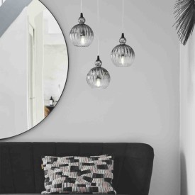 Halo Design Ball Ball pendellampe, røykfarget, Ø15 cm