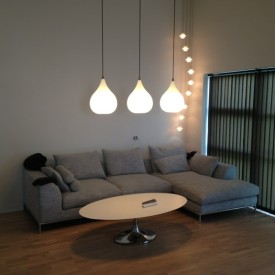 Halo Design Drops pendellampe, glas, Ø17 cm