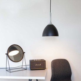 Halo Design Bellevue pendellampe, sort/krom, Ø14 cm