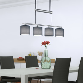 Trio Lighting Garda langbordspendel, grå
