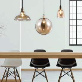 Trio Lighting Dino pendel, messing