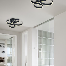 Trio Lighting Francis taklampe, antrasitt