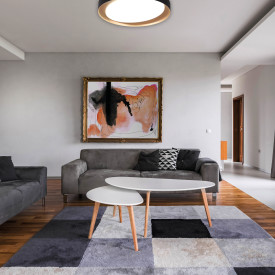 Trio Lighting Zeta plafond, sort