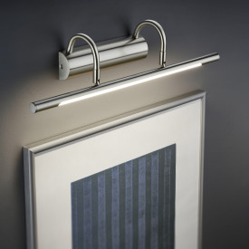 Trio Lighting Quadro gallerilampe, børstet stål