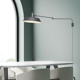 Trio Lighting Bolder vegglampe, sort