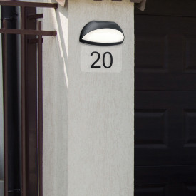 Trio Lighting Muga væglampe med husnummer, antracit