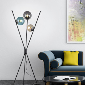 Trio Lighting Lance gulvlampe, sort