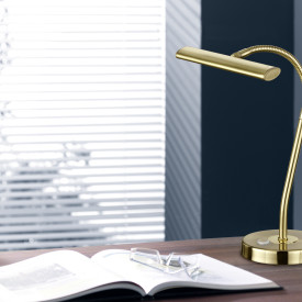 Trio Lighting Curtis bordlampe, matt messing