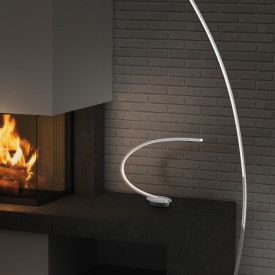 Trio Lighting Solo golvlampa, aluminium