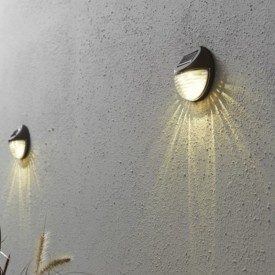 Star Strading Fency vägglampa solcell, 3 st