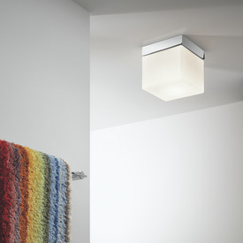 Astro Sabina Square påbygningslampe, krom/hvid