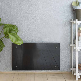 Adax Clea H elradiator med termostat & wifi, 230V, 1000W, sort glas, 12-16 m²