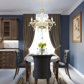 Eglo Basilano lysekrone, ravfarget