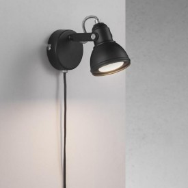 Nordlux Aslak veggspot, sort