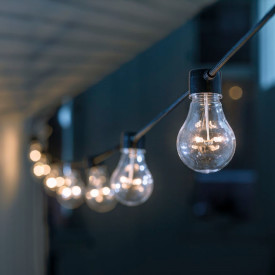 Konstsmide lyslenke, 10 ravfargede lamper