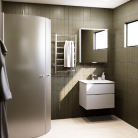 Elektrisk håndklestang Loki 48x80 Polert Høyre