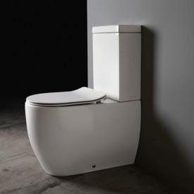 Lavabo Glomp toalett, back-to-wall, uten skyllekant, hvit