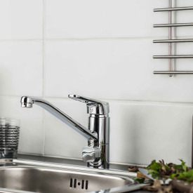 FM Mattsson Siljan köksblandare, diskmaskinsavstängning, krom