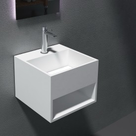 Cassøe servant, 32,5x32,5 cm, matt hvit