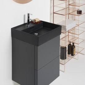 Kartell Laufen tvättställ, 60x46 cm, matt svart