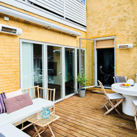 Solamagic Eco+ Pro BTC terrassevarmer 3-trin, 2000W, lysegrå