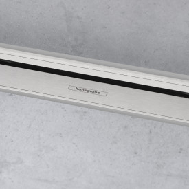 Hansgrohe Raindrain Flex avløpsrenne, 800 mm, veggmontering, rustfritt stål