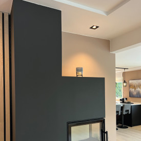 SG Junistar Lux Square indbygningsspot, 2700K, sort