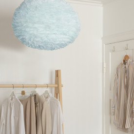 Umage Eos lampeskjerm med fjær, lyseblå, Ø60 cm