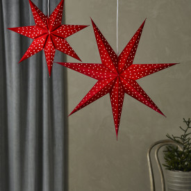 Markslöjd Blink julestjerne med lys, 45 cm, rød